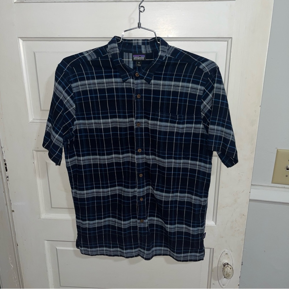 Men's Blue Plaid Shirt